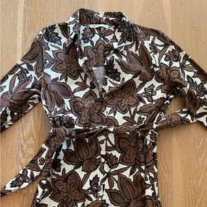 Zara Brown Floral Dress